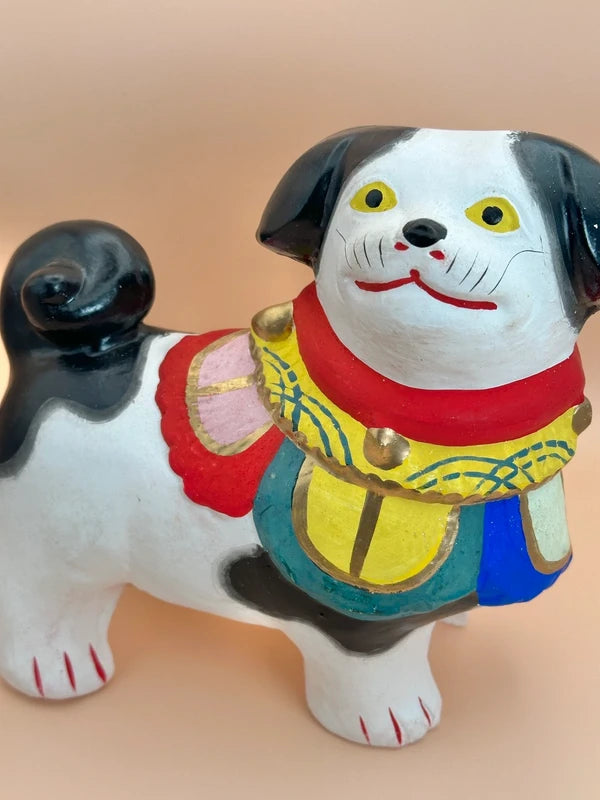 FT48 - Folk toy ceramic Kyoto 土人形の福犬