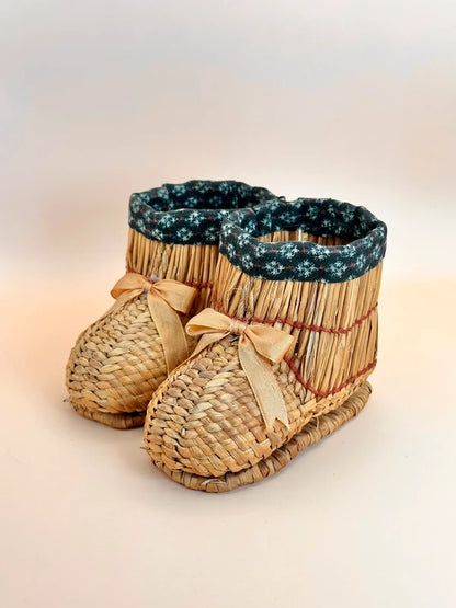 FT140 - Waraji-style straw boots folktoy Large
