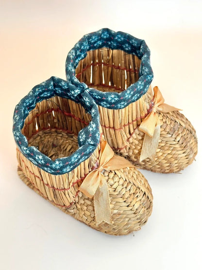 FT140 - Waraji-style straw boots folktoy Large