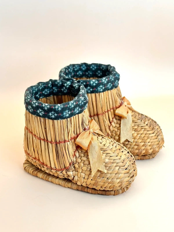 FT140 - Waraji-style straw boots folktoy Large
