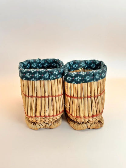 FT140 - Waraji-style straw boots folktoy Large