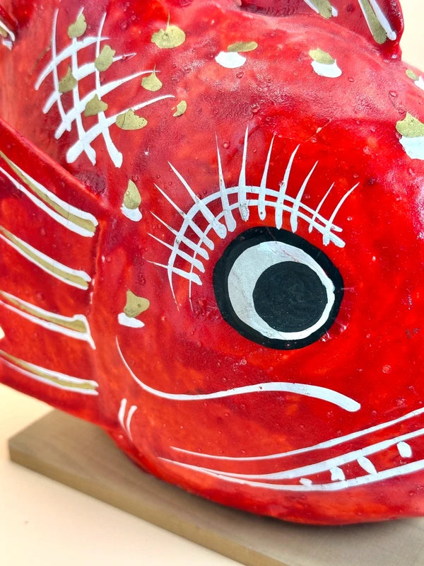 FT141 - Large Miharu Hariko Mede Tai folk toy 三春張子 めで鯛