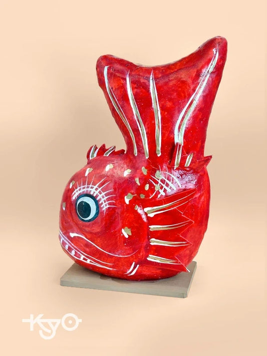 FT141 - Large Miharu Hariko Mede Tai folk toy 三春張子 めで鯛