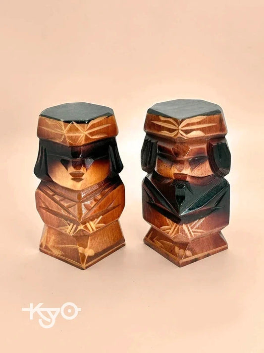 K10023 - Sosaku Kokeshi Doll Pair – Ainu Couple Set