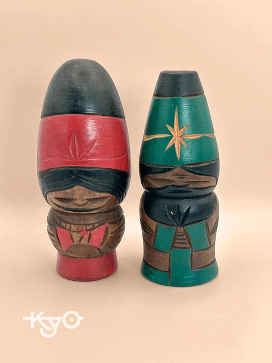 K15008 - Sosaku kokeshi doll Ainu set