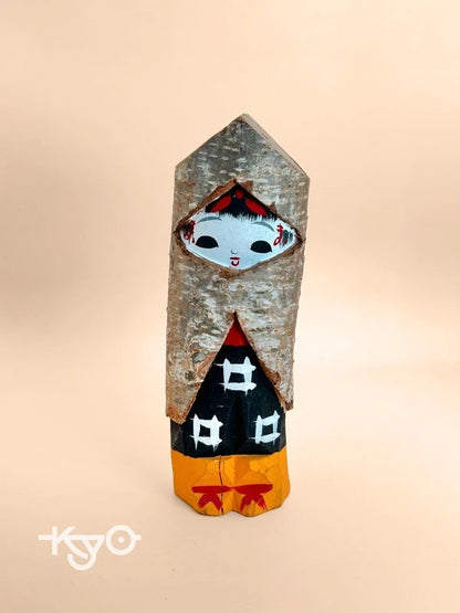 K15070 - Vintage Yukinko Kokeshi itto-bori 一刀彫