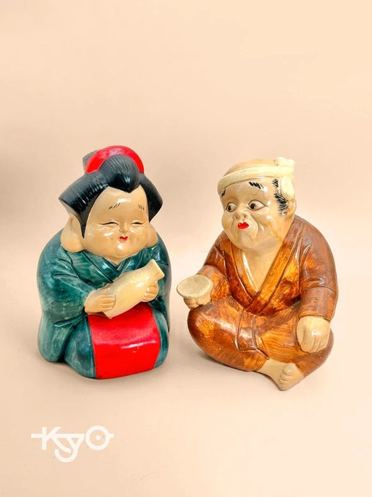 FT145 - Vintage Pottery of Okame and Hyottoko