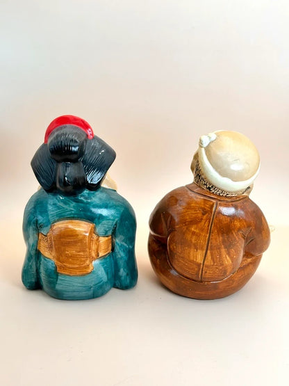 FT145 - Vintage Pottery of Okame and Hyottoko
