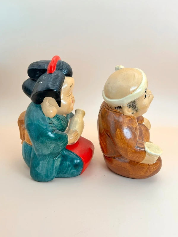 FT145 - Vintage Pottery of Okame and Hyottoko