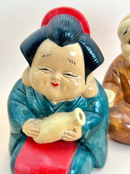 FT145 - Vintage Pottery of Okame and Hyottoko