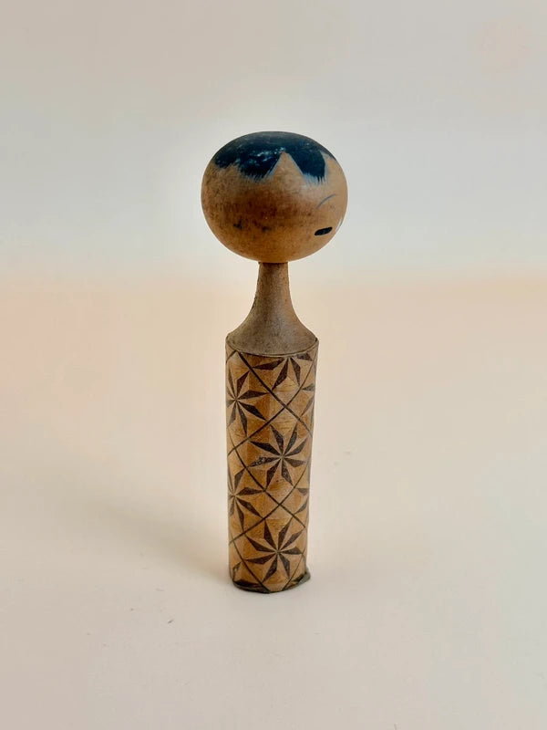 K10133 - Sōsaku Kokeshi with Kumiko-Inspired design