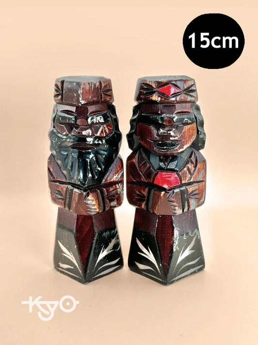 K15080 - Sosaku Kokeshi Doll Pair – Ainu Couple Set