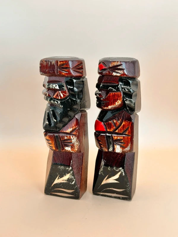 K15080 - Sosaku Kokeshi Doll Pair – Ainu Couple Set