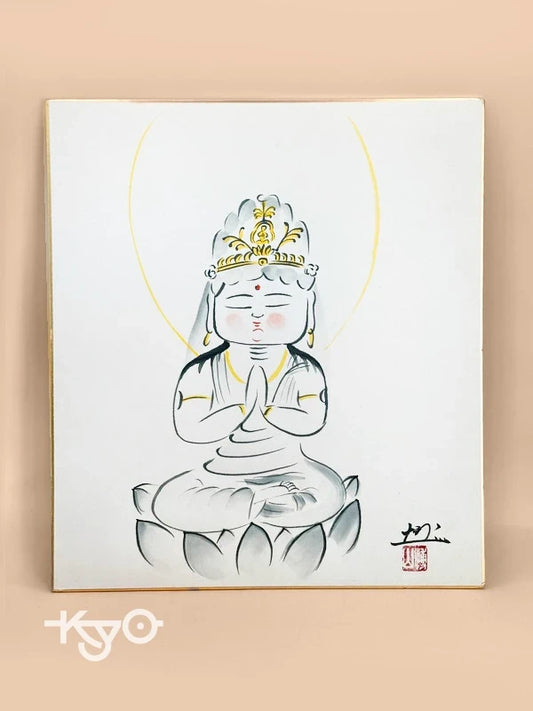 SHP115 - Vintage Original Shikishi artwork card 観音