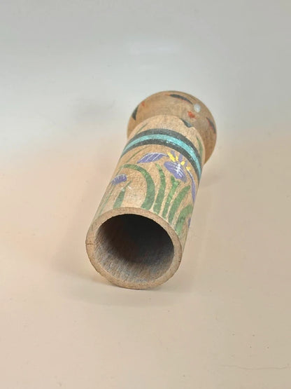 K10141 - Sosaku Kokeshi Doll with Iris flower Motif