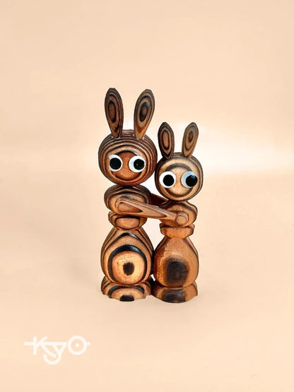 FT155 - Japan Folk crafts Rabbit Cryptomeria
