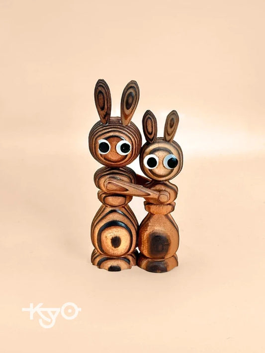 FT155 - Japan Folk crafts Rabbit Cryptomeria