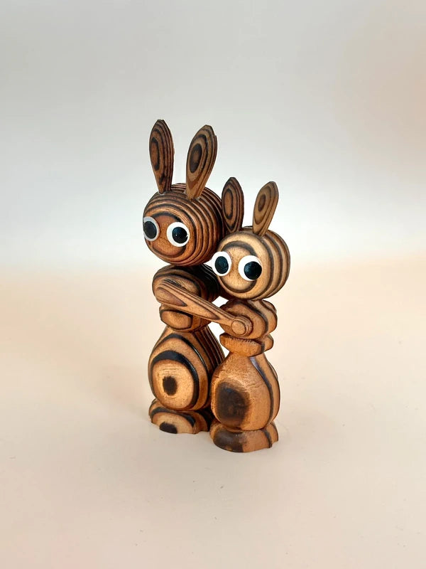 FT155 - Japan Folk crafts Rabbit Cryptomeria