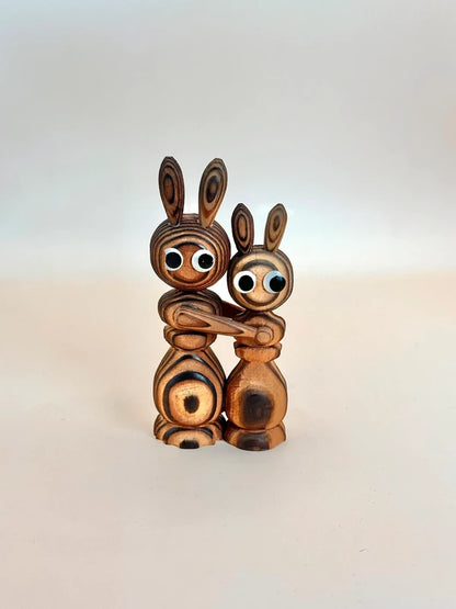 FT155 - Japan Folk crafts Rabbit Cryptomeria