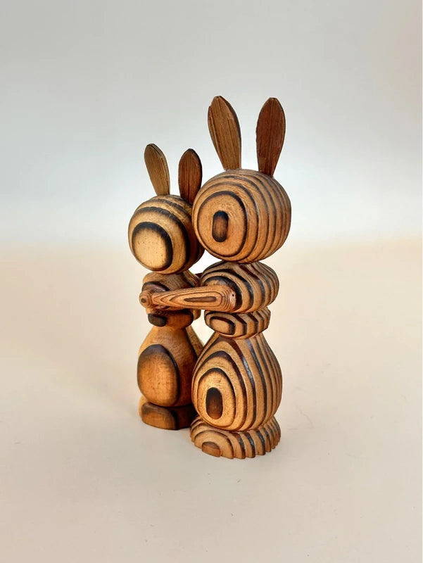 FT155 - Japan Folk crafts Rabbit Cryptomeria