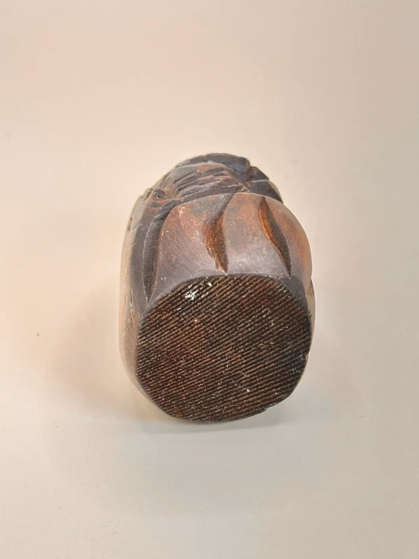 FT156 - Carving Folktoy Wooden Daruma 別府温泉