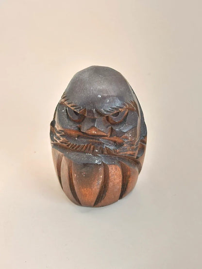 FT156 - Carving Folktoy Wooden Daruma 別府温泉