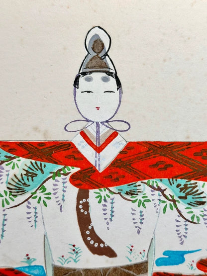 SHP117 - Hina Dolls vintage Shikishi artwork card