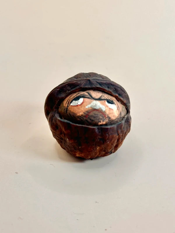 FT160 - Carved Walnut shape Netsuke Daruma