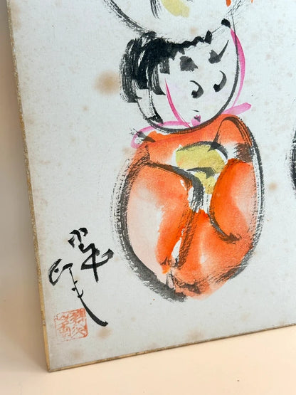 SHP125 - Hina Dolls Shikishi artwork card 雛人形