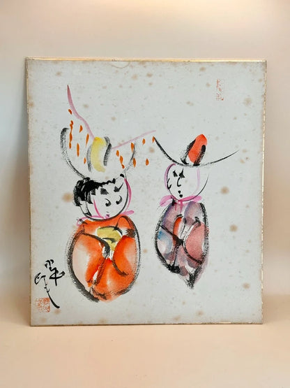 SHP125 - Hina Dolls Shikishi artwork card 雛人形