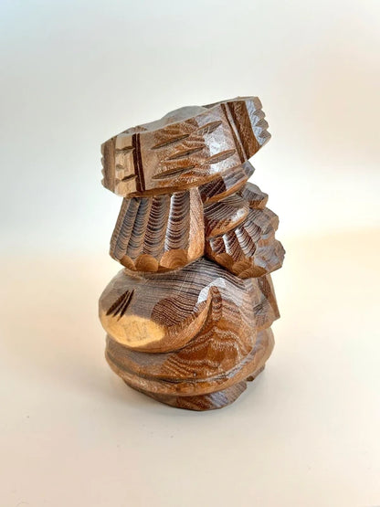 K15081 - Vintage Sosaku Ainu kokeshi ikkibori 一木彫