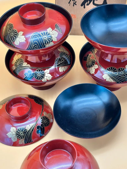 TB05 - Set of Aizu-nuri lacquerware