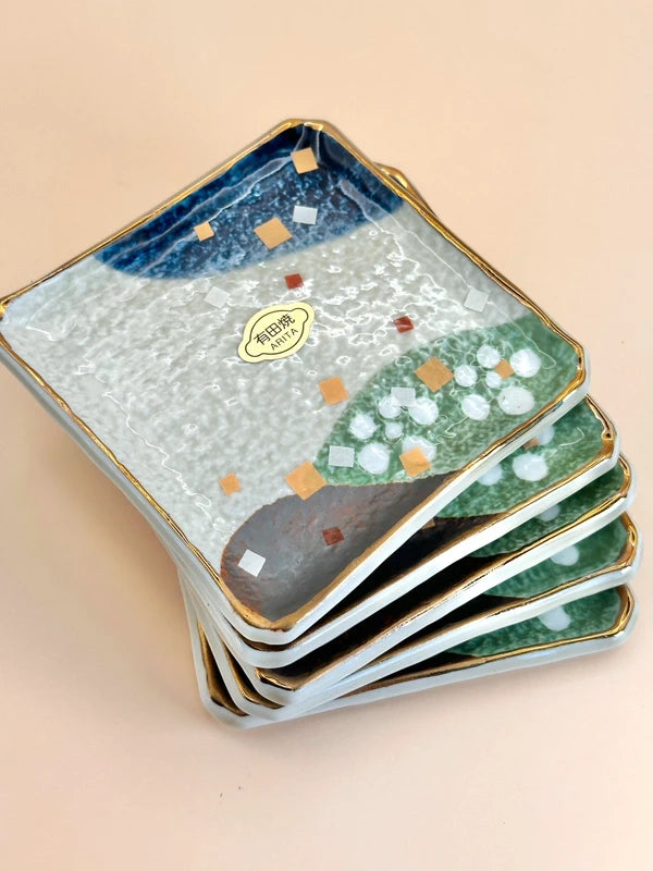 TB13 - Arita Ware Square Plates – Heian Collection 有田焼