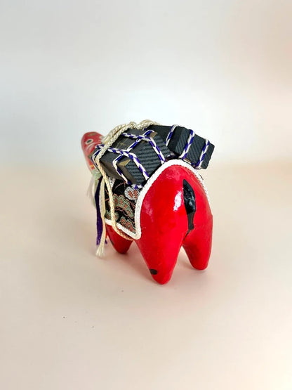 FT181 - Japanese vintage folk crafts Akabeko 赤べこ