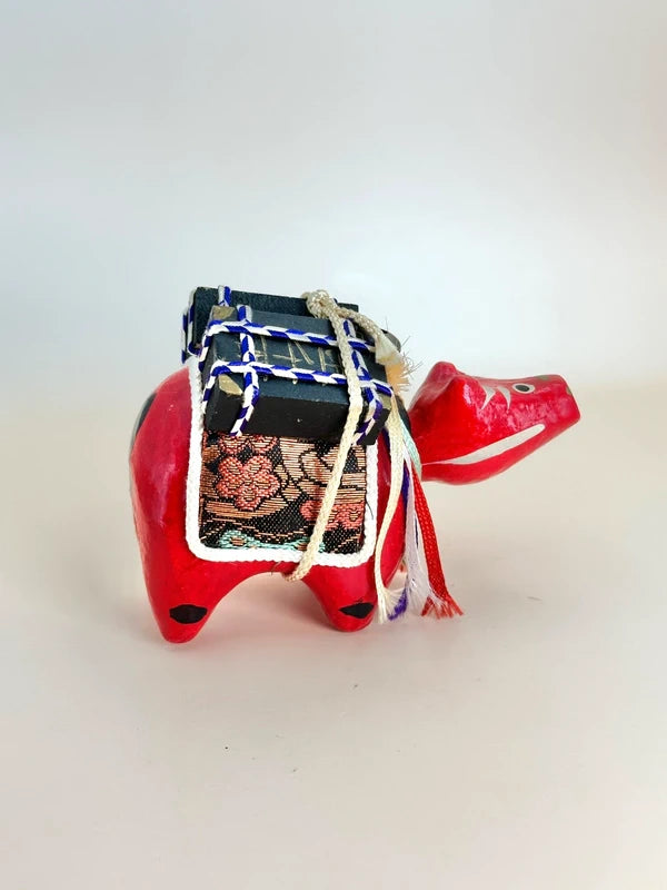 FT181 - Japanese vintage folk crafts Akabeko 赤べこ