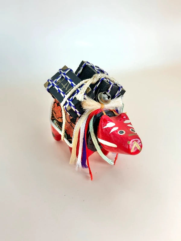 FT181 - Japanese vintage folk crafts Akabeko 赤べこ