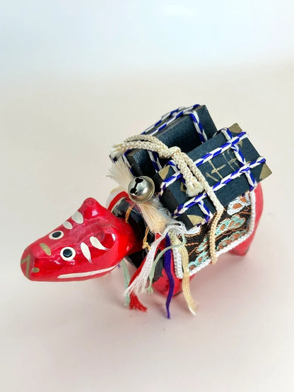 FT181 - Japanese vintage folk crafts Akabeko 赤べこ