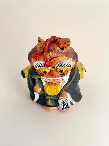 CB057 - RARE Ōtsu-e Dorei clay bell of Oni no Nenbutsu