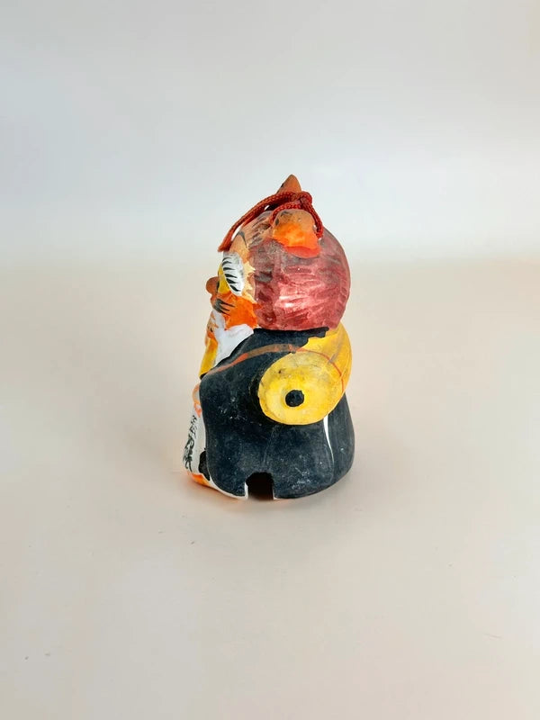 CB057 - RARE Ōtsu-e Dorei clay bell of Oni no Nenbutsu