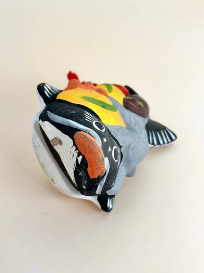 CB059 - RARE Ōtsu-e Dorei clay bell of Hyōtan Namazu