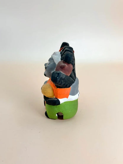 CB060 - RARE Ōtsu-e Dorei clay bell of Benkei