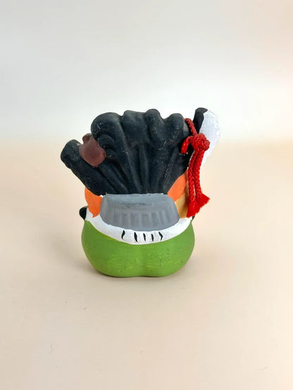 CB060 - RARE Ōtsu-e Dorei clay bell of Benkei
