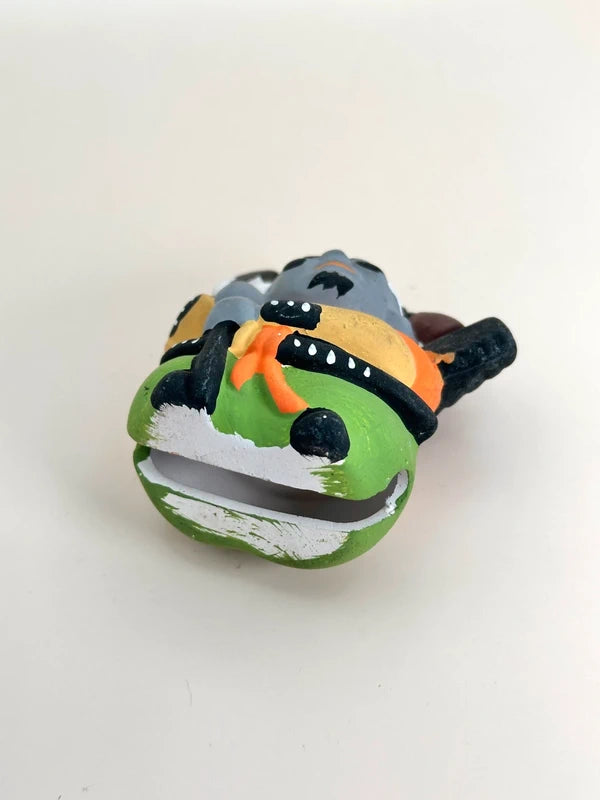 CB060 - RARE Ōtsu-e Dorei clay bell of Benkei