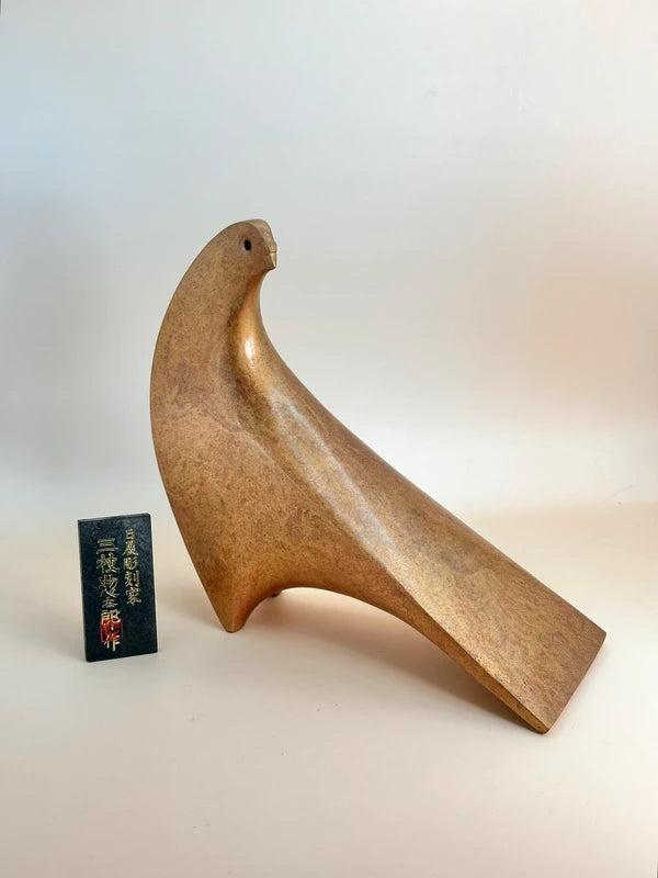 FT184 - Vintage cast iron doves by Sotaro Saegusa 三枝惣太郎