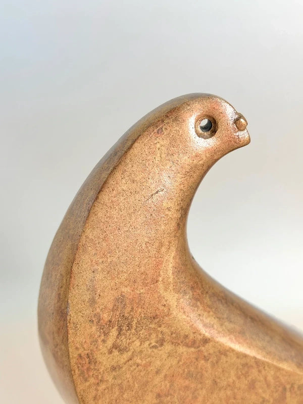 FT184 - Vintage cast iron doves by Sotaro Saegusa 三枝惣太郎