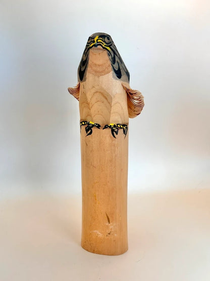 K25050 - Sasano Ittobori hawk wood carving