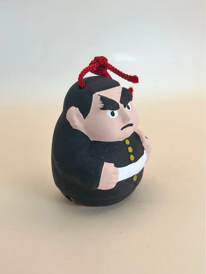 CB068 - Saigō Takamori Drei Clay Bell Kagoshima 西郷隆盛