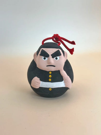 CB068 - Saigō Takamori Drei Clay Bell Kagoshima 西郷隆盛