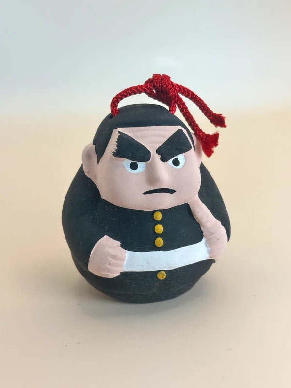 CB068 - Saigō Takamori Drei Clay Bell Kagoshima 西郷隆盛