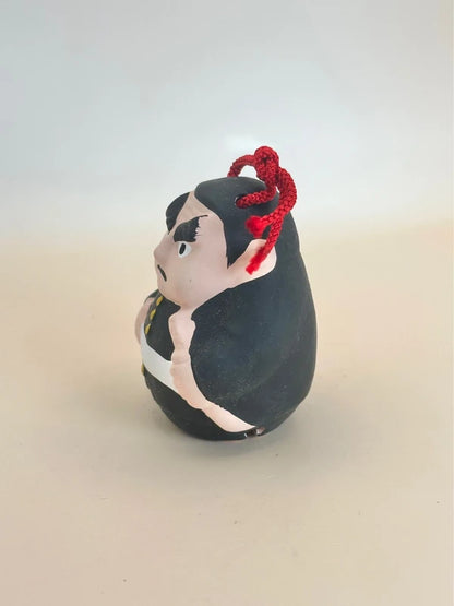 CB068 - Saigō Takamori Drei Clay Bell Kagoshima 西郷隆盛